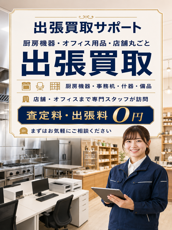 厨房機器・店舗設備の出張買取