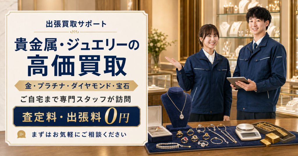 貴金属・ジュエリーの出張買取
